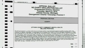 A representation chronicle of a Mar 8 list for Ottawa County voters. 