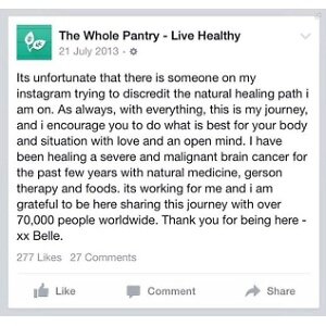 Lessons we can learn from the wellness blogger who lied about having cancer